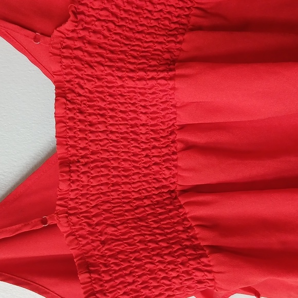 Forever 21 Y2K Red Halter Babydoll Top Womens Medium - Picture 6 of 6